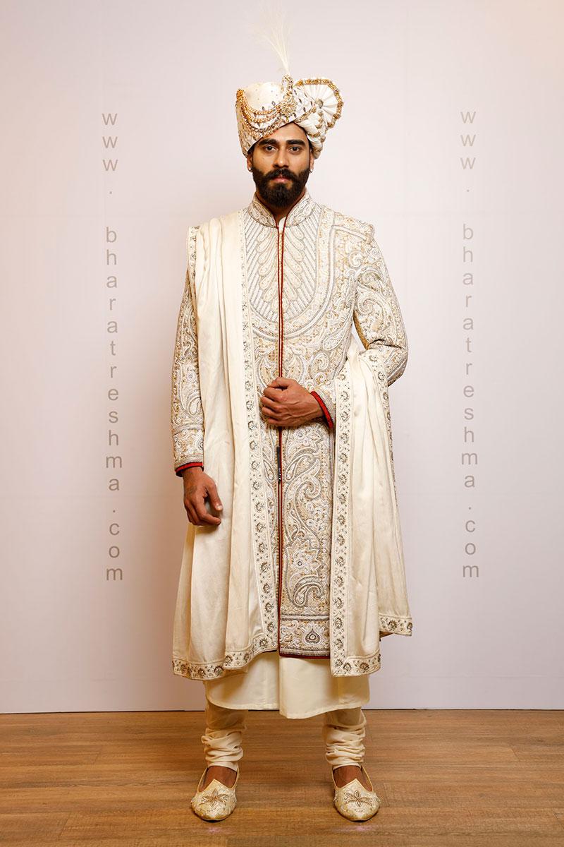 JACQUARD SILK SHERWANI