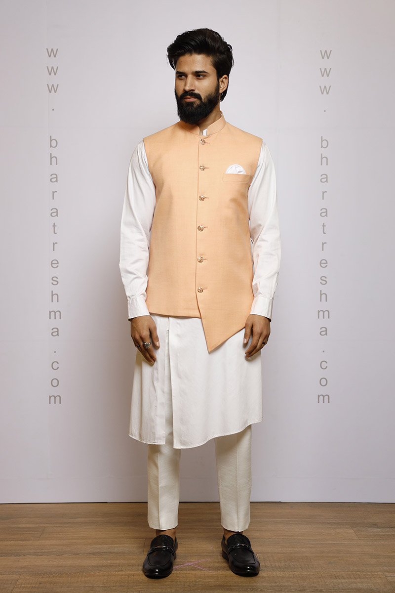 HIGH LOW PATTERN WAIST COAT