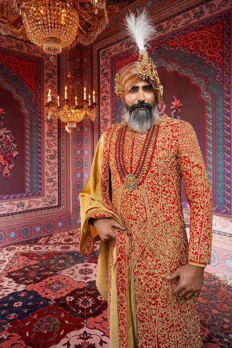  INTERICATE RAW SILK SHERWANI