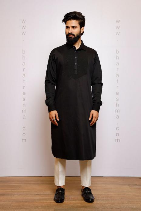 NECK AND CUFF SHEEN FABRIC KURTA