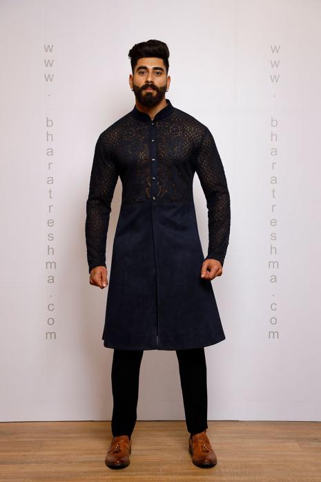  LASER CUT WORK KURTA PAIJAMA