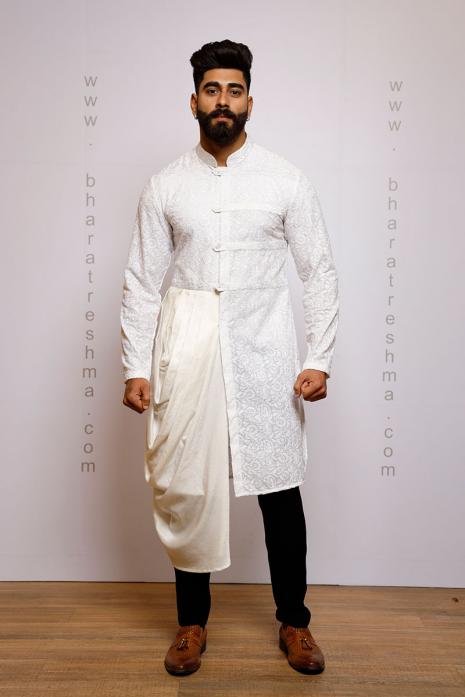 THREAD AND DRAPE PATTERN KURTA