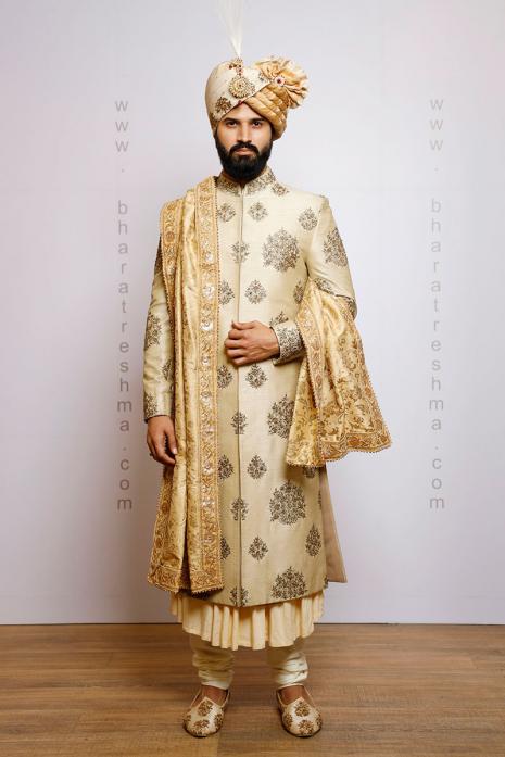 RAW SILK SHERWANI