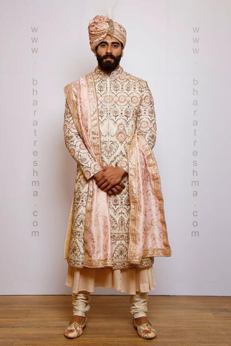 INTERICATE PEARL & NAKSHI WORK SHERWANI