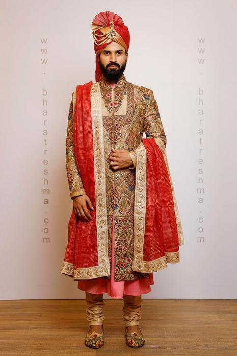 RAW SILK SHERWANI