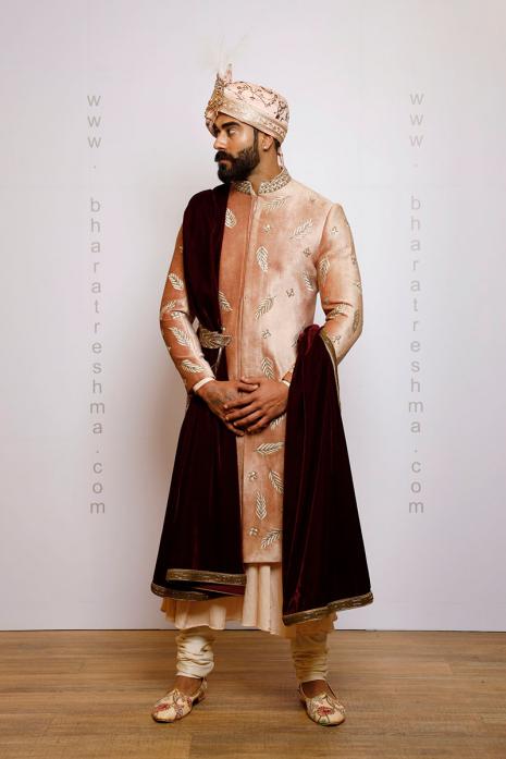 INTERRICATE VELVET WORK SHERWANI