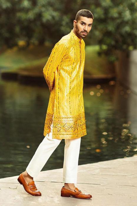 Types of Kurta Pajamas for Men in Weddings Bharat Reshma